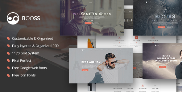 Booss | Creative Multipurpose Marketing PSD Template