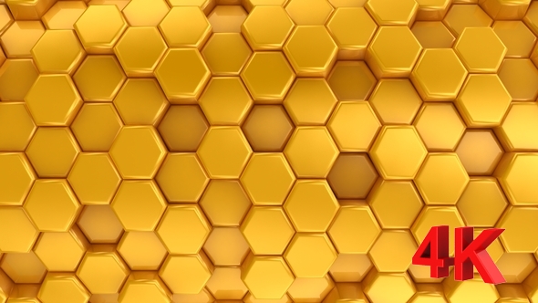 Animated Orange Honeycombs