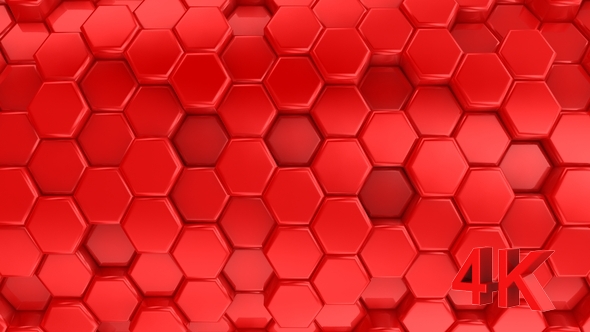 Animated Red Honeycombs