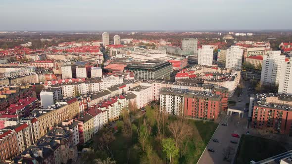 Residential Area in Wroclaw City Aerial View