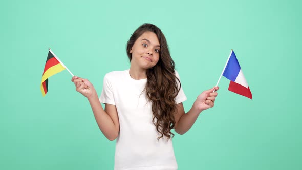 Kid with French and German Choosing Country for Studying Abroad Country Selection