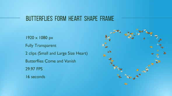 Butterflies Form Heart Shape Frame alt