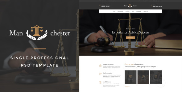 Manchester : Single Professional PSD Template