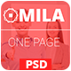 Mila - One Page PSD - ThemeForest Item for Sale