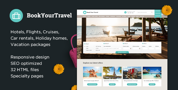 Book Your Travel - Online Booking HTML Template