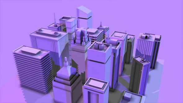 Abstract animation of 3d buildings