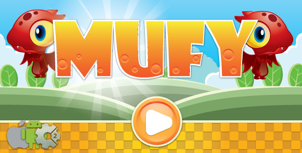 Mufy - gra HTML5. Construct 2 (.capx) + ADS