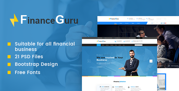 Finance Guru | Business PSD Template