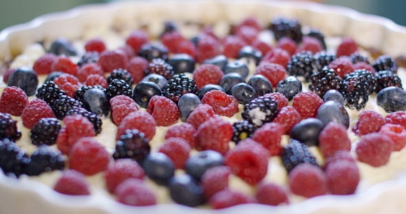 Freshly Baked Homemade Pie With Assorted Berries