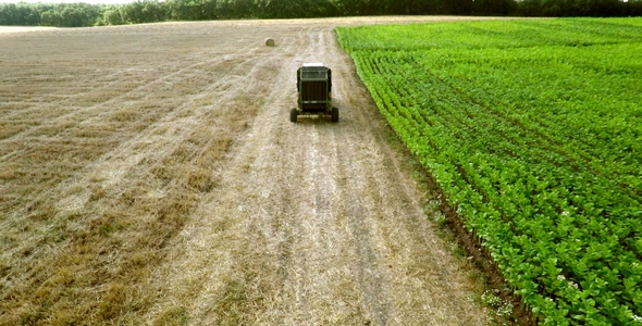 Tractor with Baling Press 15