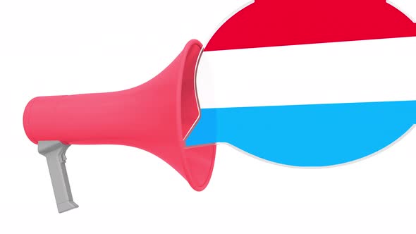 Flag of Luxembourg on the Speech Balloon