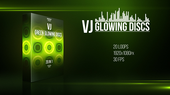 VJ Green Glowing Discs