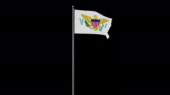 Virgin Islands Us Flag Pole Loops With Alpha