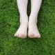 Movement And Rubbing Female Legs Against Each Other On a Background Of Green Grass - VideoHive Item for Sale