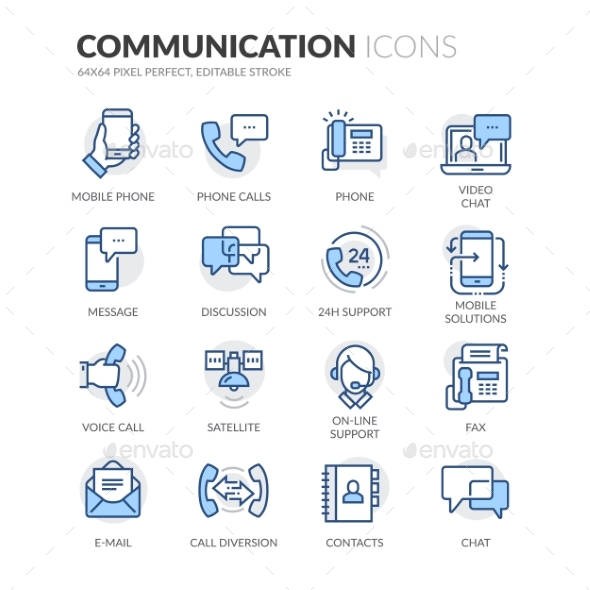 Line Communication Icons