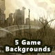 5 Destroyed City Game Backgrounds - Parallax & Stackable - GraphicRiver Item for Sale