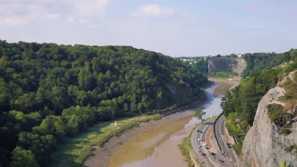 View down the river Avon from Clifton, Bristol.