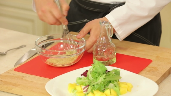 Mixing Salad Dressing