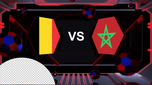 Belgium Vs Morocco Football World Cup Qatar 2022 Vs Card Transition