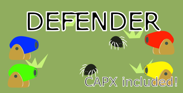 Defender HTML5 Android Ios Game
