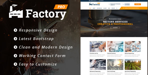 Factory Pro - Industrial Business HTML5 Template 