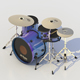 DRUM SET PERCUSSION MUSIC INSTRUMENT KIT & CYMBALS - 3DOcean Item for Sale