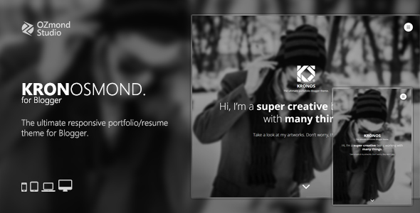 Kronosmond: The Ultimate Responsive Portofolio Theme for Blogger
