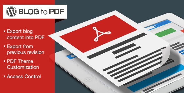 Blog to PDF Plugin for WordPress
