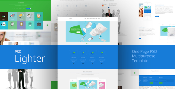 Lighter One Page Multipurpose PSD Template