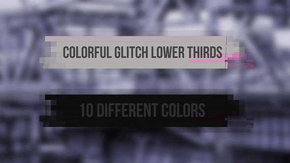 Colorful Glitch Lower Thirds
