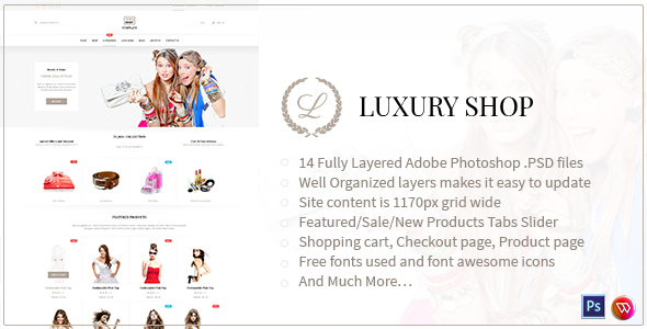 Luxury Shop eCommerce PSD Template