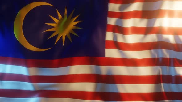 Malaysia Flag with Edge Bump
