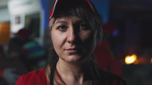 Female Paramedic Looking at Camera