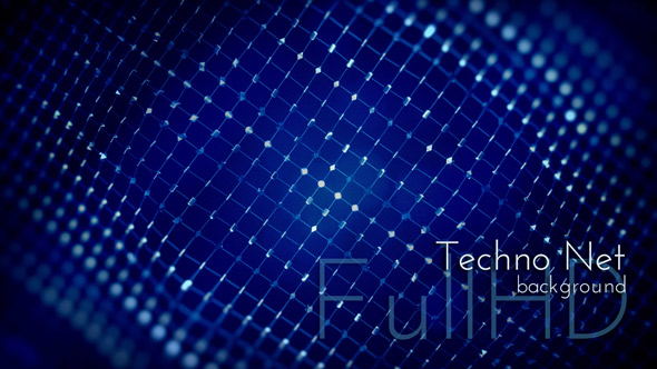 Dark Blue Techno Net Background
