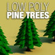 Low Poly Pine Trees Pack - 3DOcean Item for Sale
