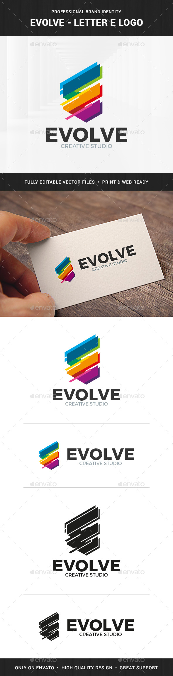 Evolve - Letter E Logo