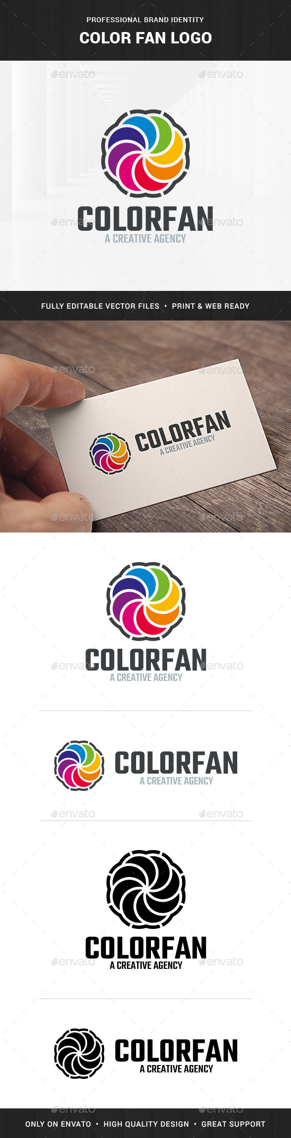 Color Fan Logo Template