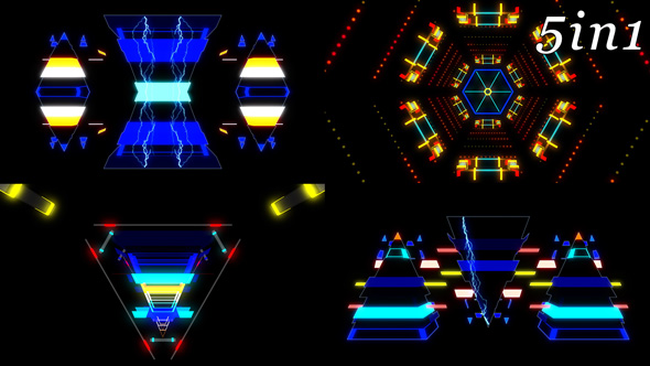 Techno Beat - VJ Loop Pack (5in1) alt