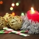 Burning Candles And Christmas Decorations - VideoHive Item for Sale