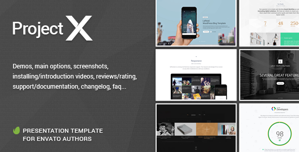 Project—X Presentation Template for Envato Authors
