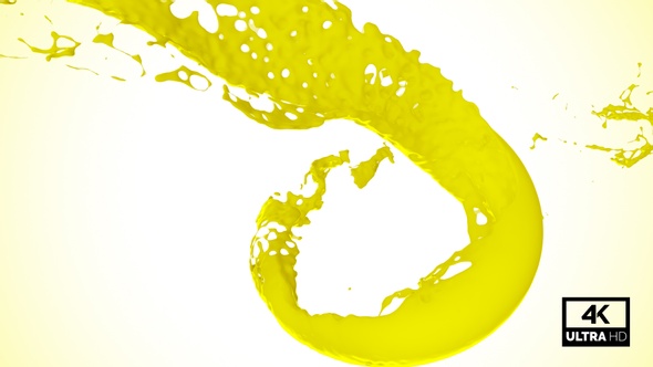 Vortex Splash Of Yellow Paint V5