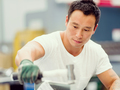 Asian worker in production plant on the factory floor - PhotoDune Item for Sale