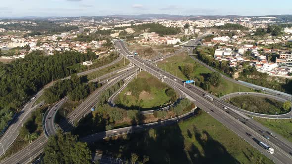 Asphalt Road Aerial Drone