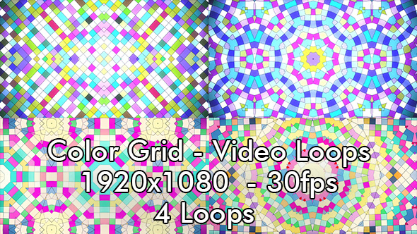 Color Grid - Video Loops
