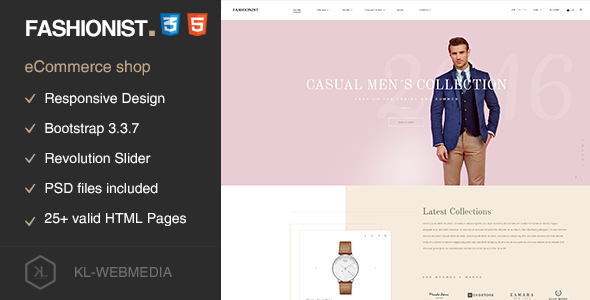 Fashionist - eCommerce Fashion HTML5 Template