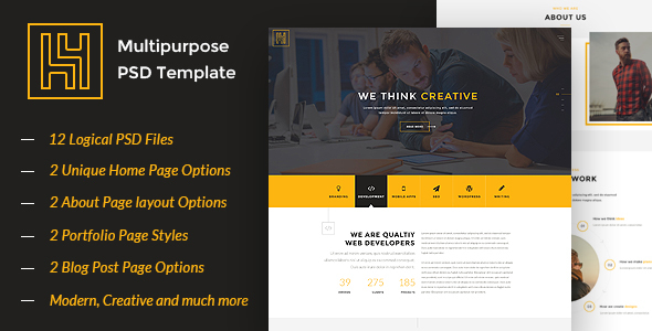 H4 Mordern PSD Template