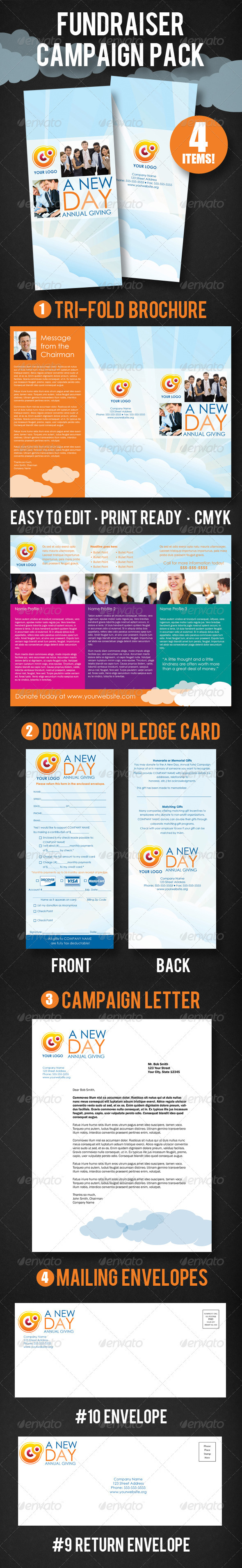Pledge Card Graphics, Designs & Templates from GraphicRiver Pertaining To Fundraising Pledge Card Template