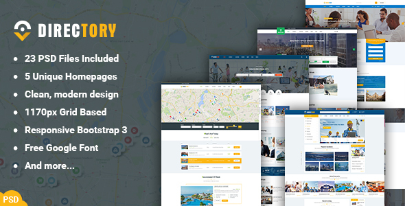 Directory - Multipurpose Listings PSD Template