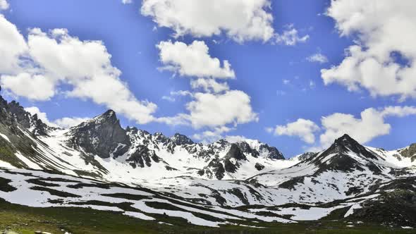 mountains and passing clouds