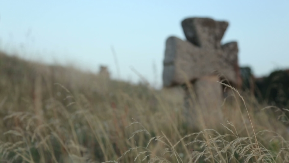 Defocused Tomb With A Cross